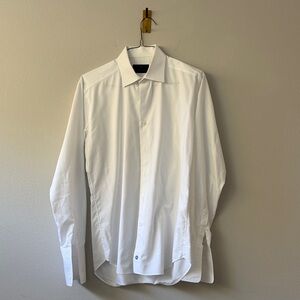 David Donahue Crisp White Dress Shirt